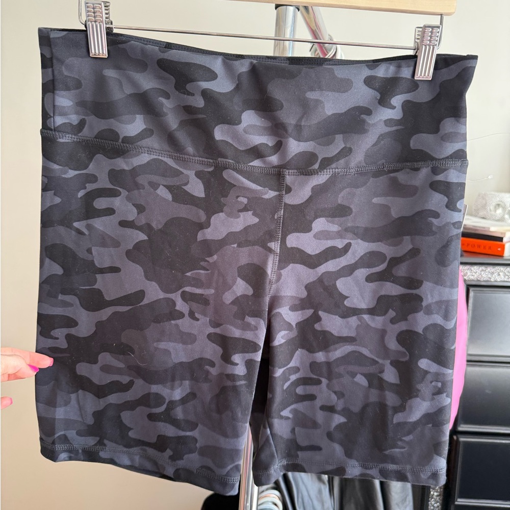 Black Camouflage Biker Shorts